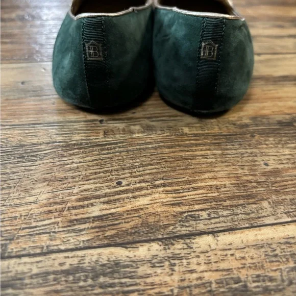 Birdies Emerald Green Floral Embroidered Flats - Picture 3 of 7